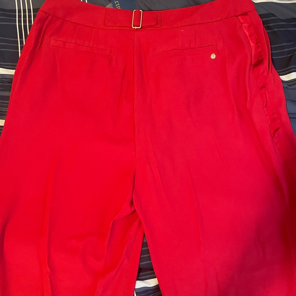 Size: 16 Red Flare Leg Dress Pants; New With Tags Never worn